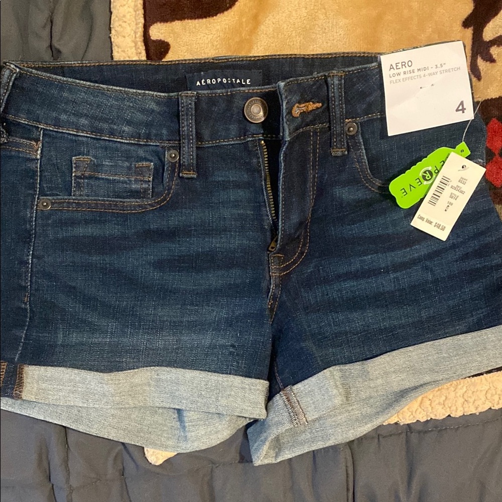 Aeropostale Blue Jean Shorts Relaxed Fit
